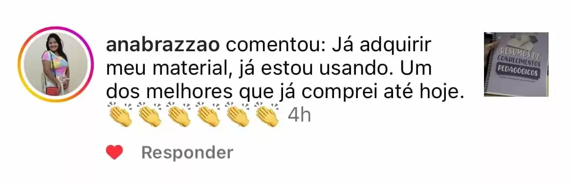 Depoimento de aluna