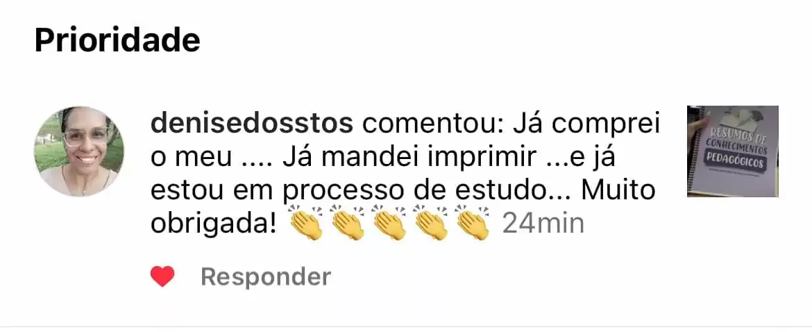 Depoimento de aluna