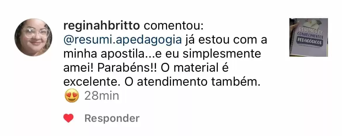 Depoimento de aluna