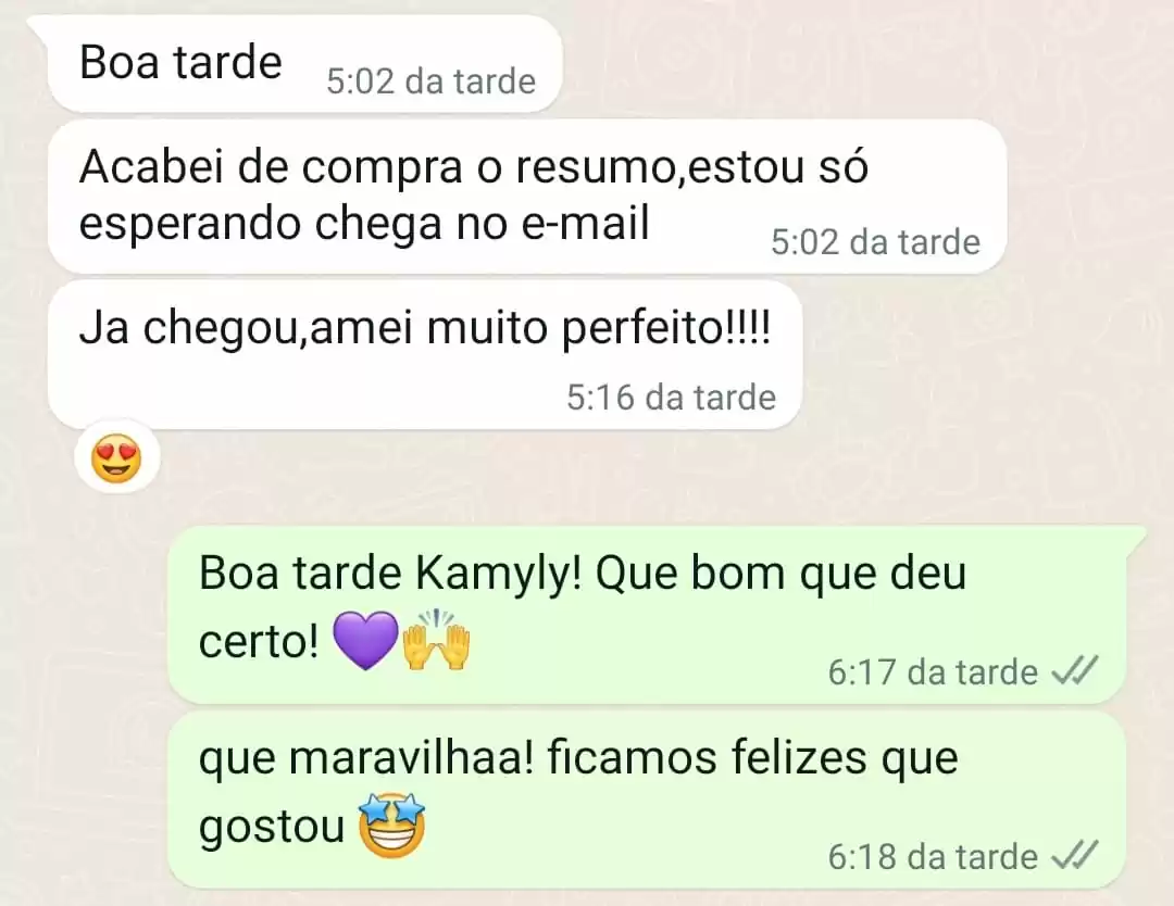 Depoimento de aluna