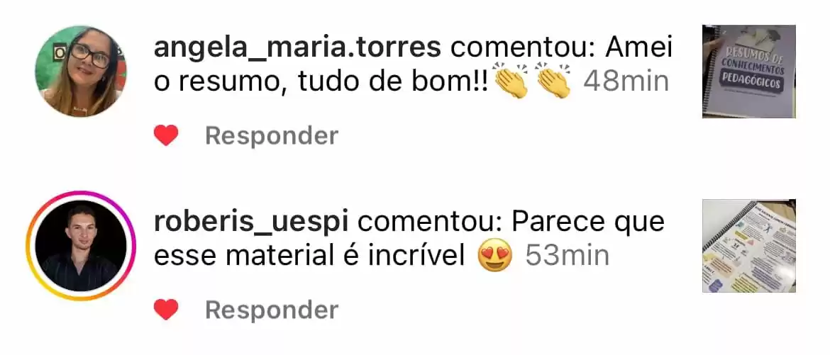 Depoimento de aluna