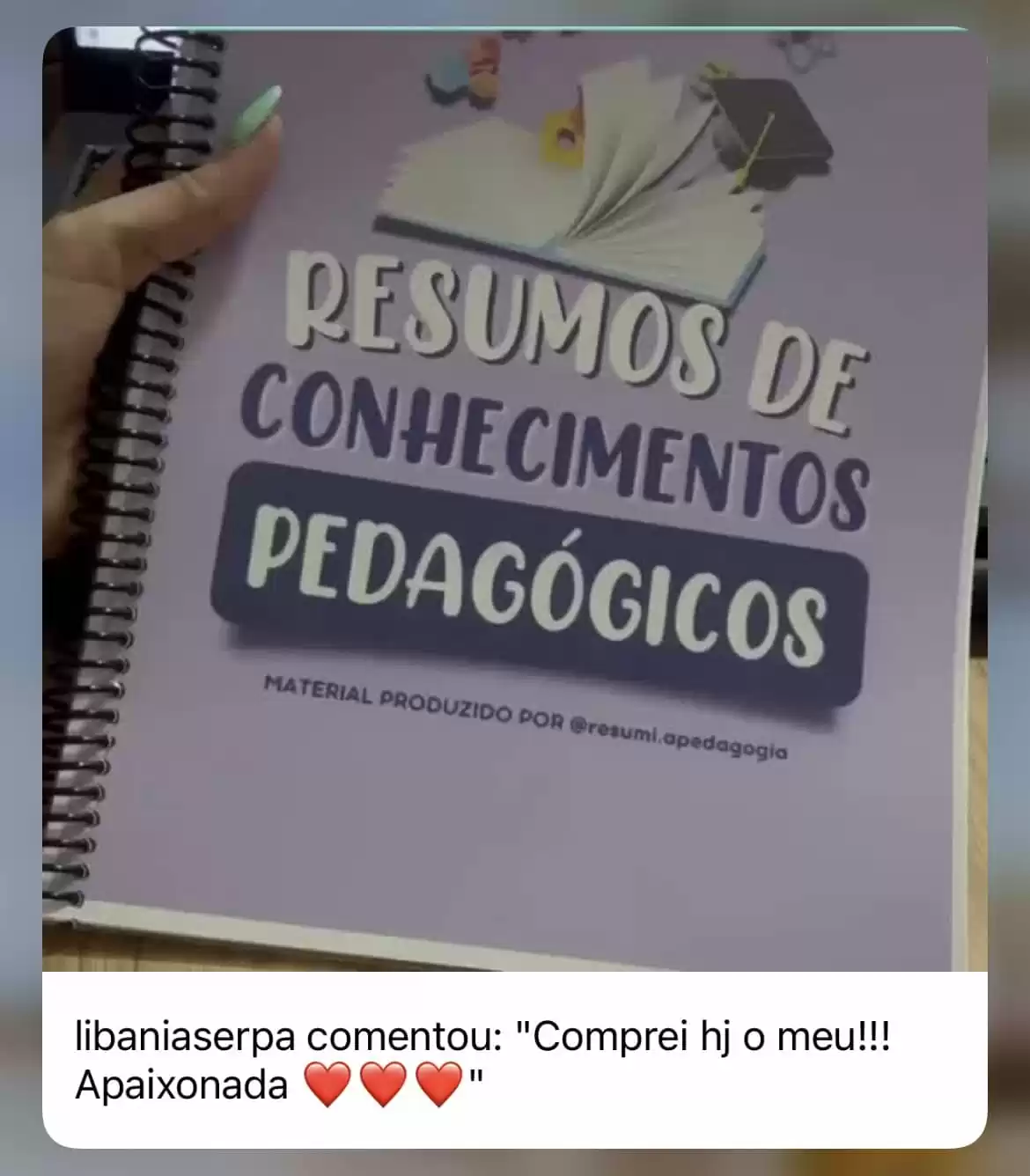 Depoimento de aluna