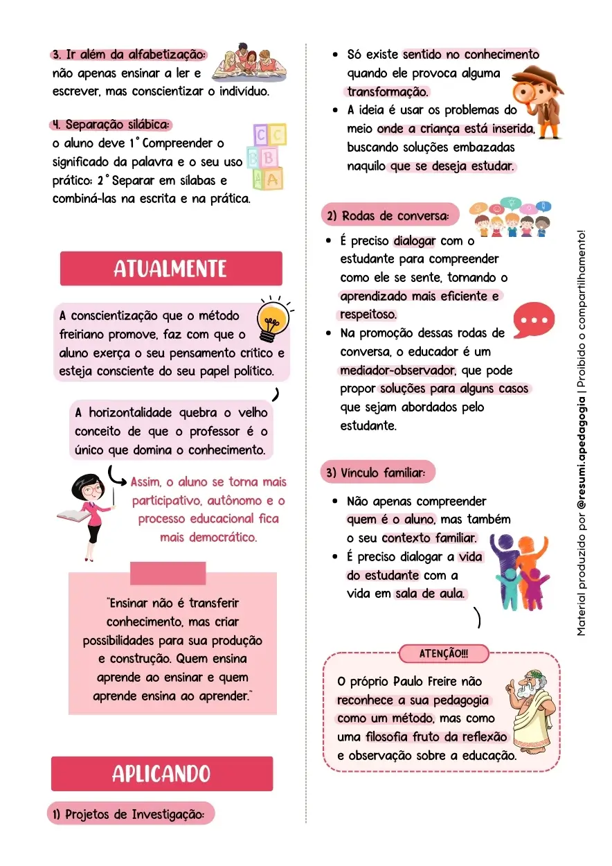 Amostra do resumo de Teóricos